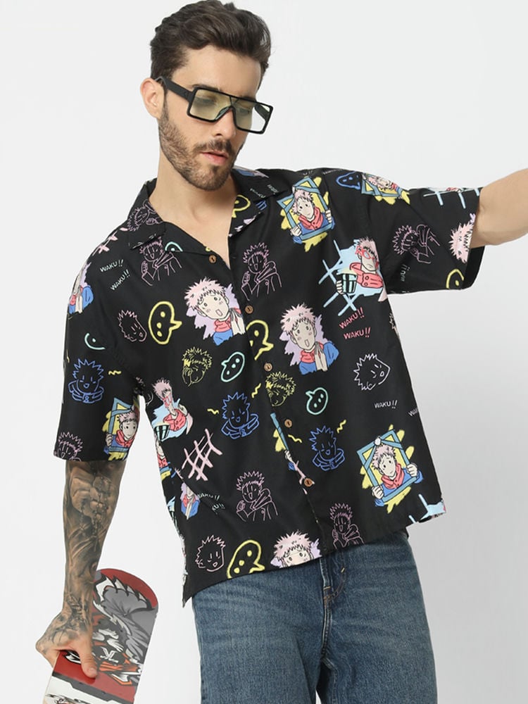 Dark Graffiti: Pink Hair Sorcerer Hawaiian Shirt