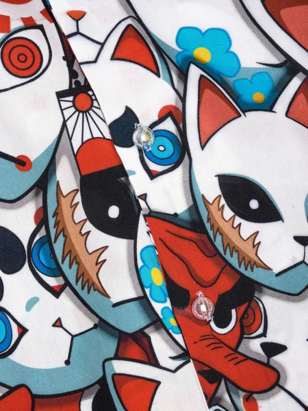 Kitsune Masks Hawaiian Shirt - Image 4